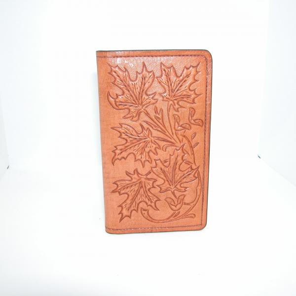 Wallets Roper & Checkbook Style, Custom, Full Grain Leather, Hand tooled, Hand made in the Okanagan, Oliver, B.C., Canada.