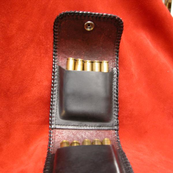 Cartridge Holder For Belt Or Strap, Custom, Full Grain Leather, Hand tooled, Hand Made in the Okanagan, Oliver, B.C., Canada.